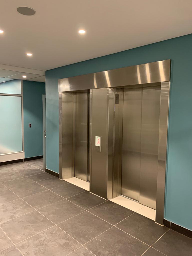 Clean elevator in a modern office building