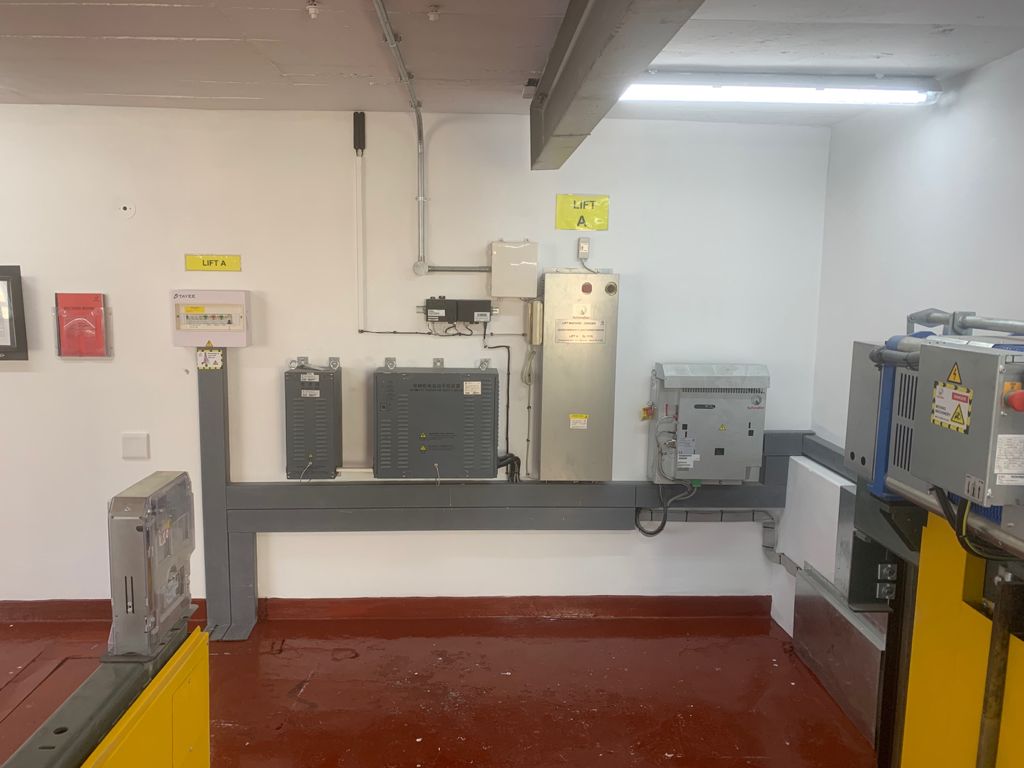 Lift machinery room with advanced technology