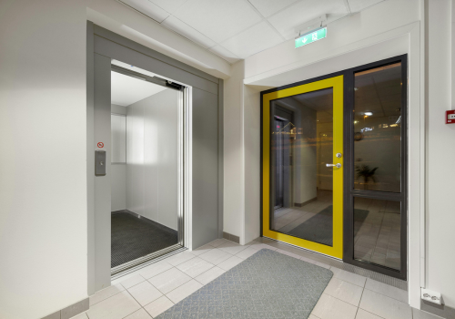 Elegant residential elevator blending into a modern home interior